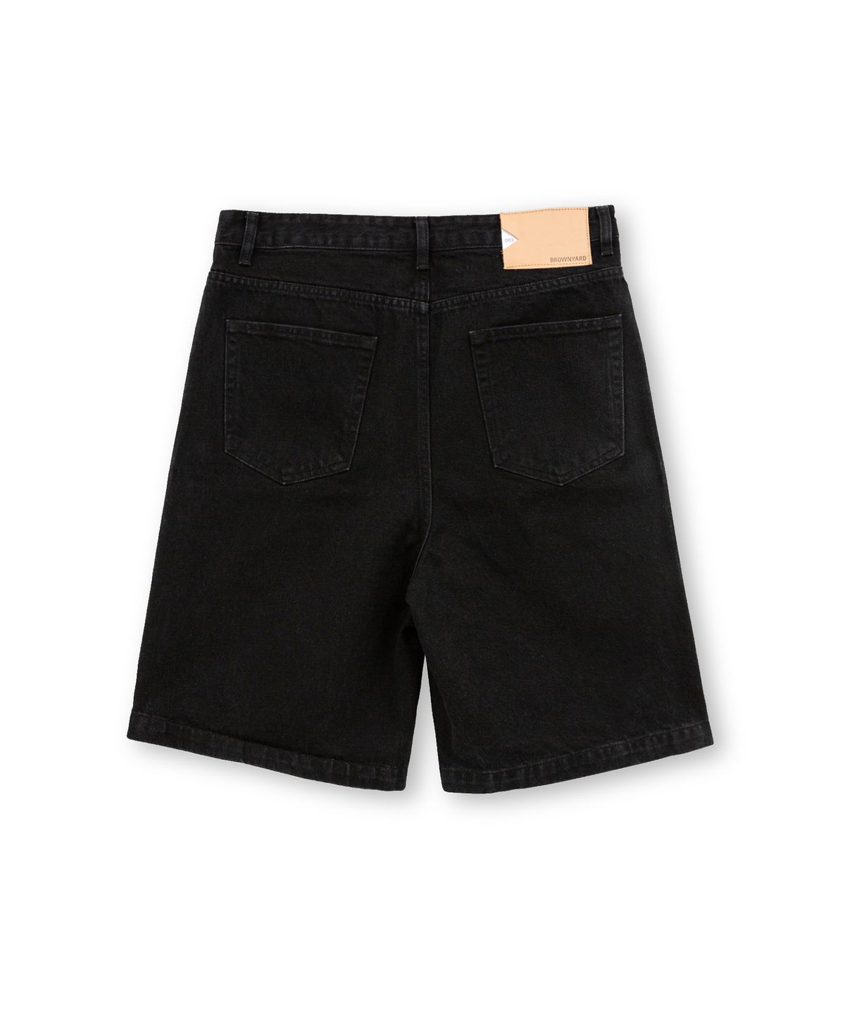 브라운야드(BROWNYARD) 24SS 데님 쇼츠, 블랙