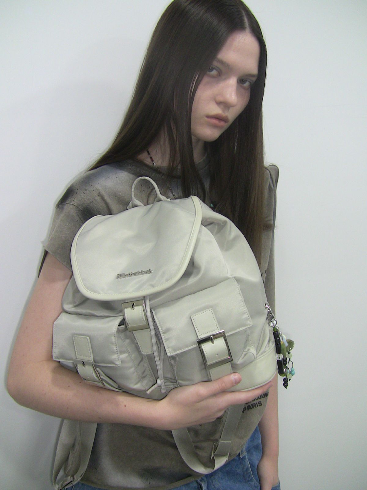 필인더블랭크(FILLINTHEBLANK) PK Backpack (nylon)(lighy grey)