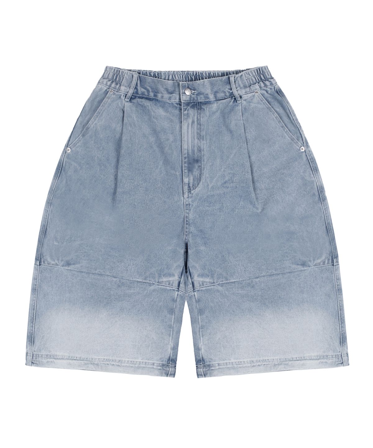 엑스톤즈(XTONZ) XP192 슬레이드 워싱 버뮤다 데님 팬츠 (BLUE)