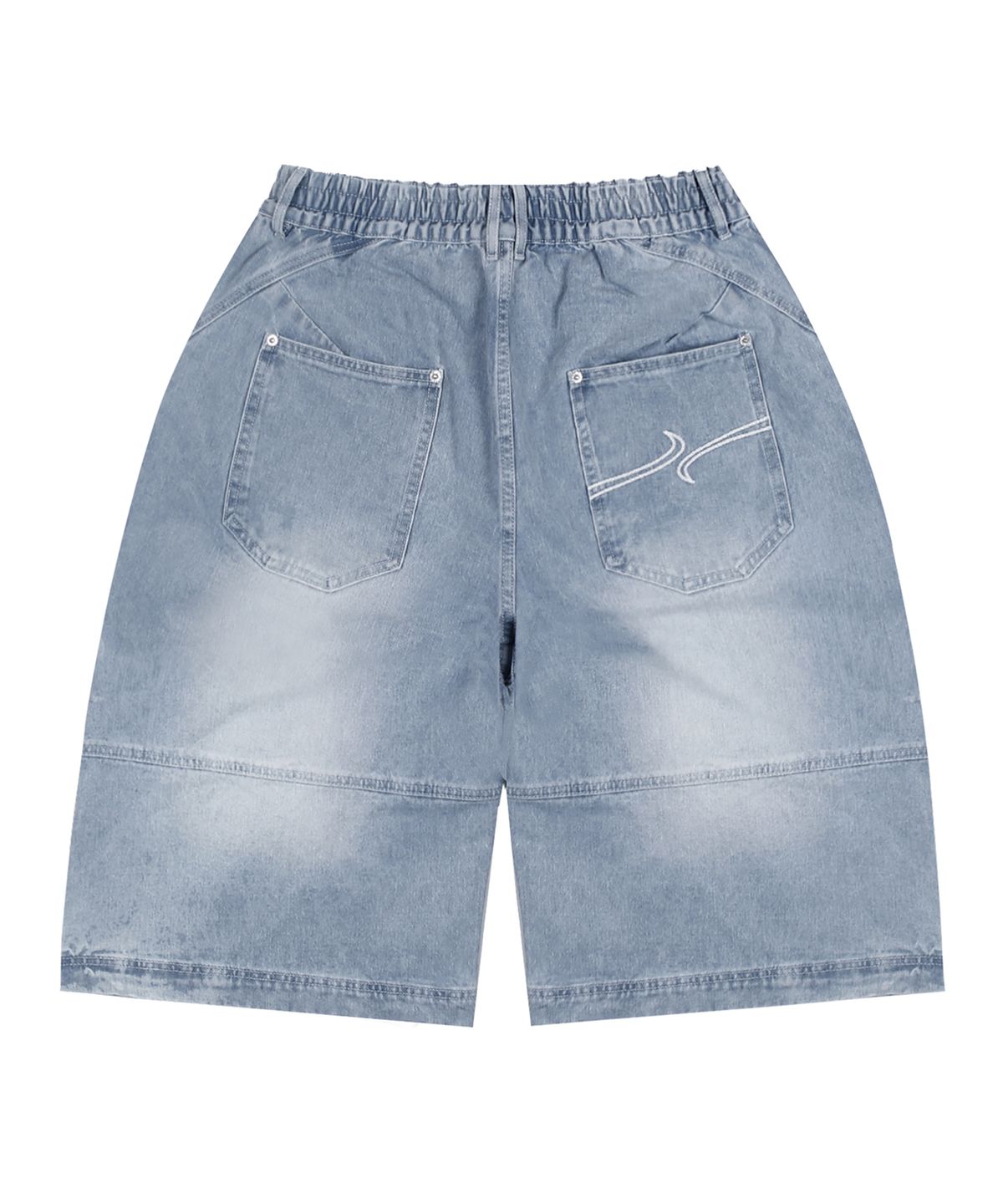 엑스톤즈(XTONZ) XP192 슬레이드 워싱 버뮤다 데님 팬츠 (BLUE)
