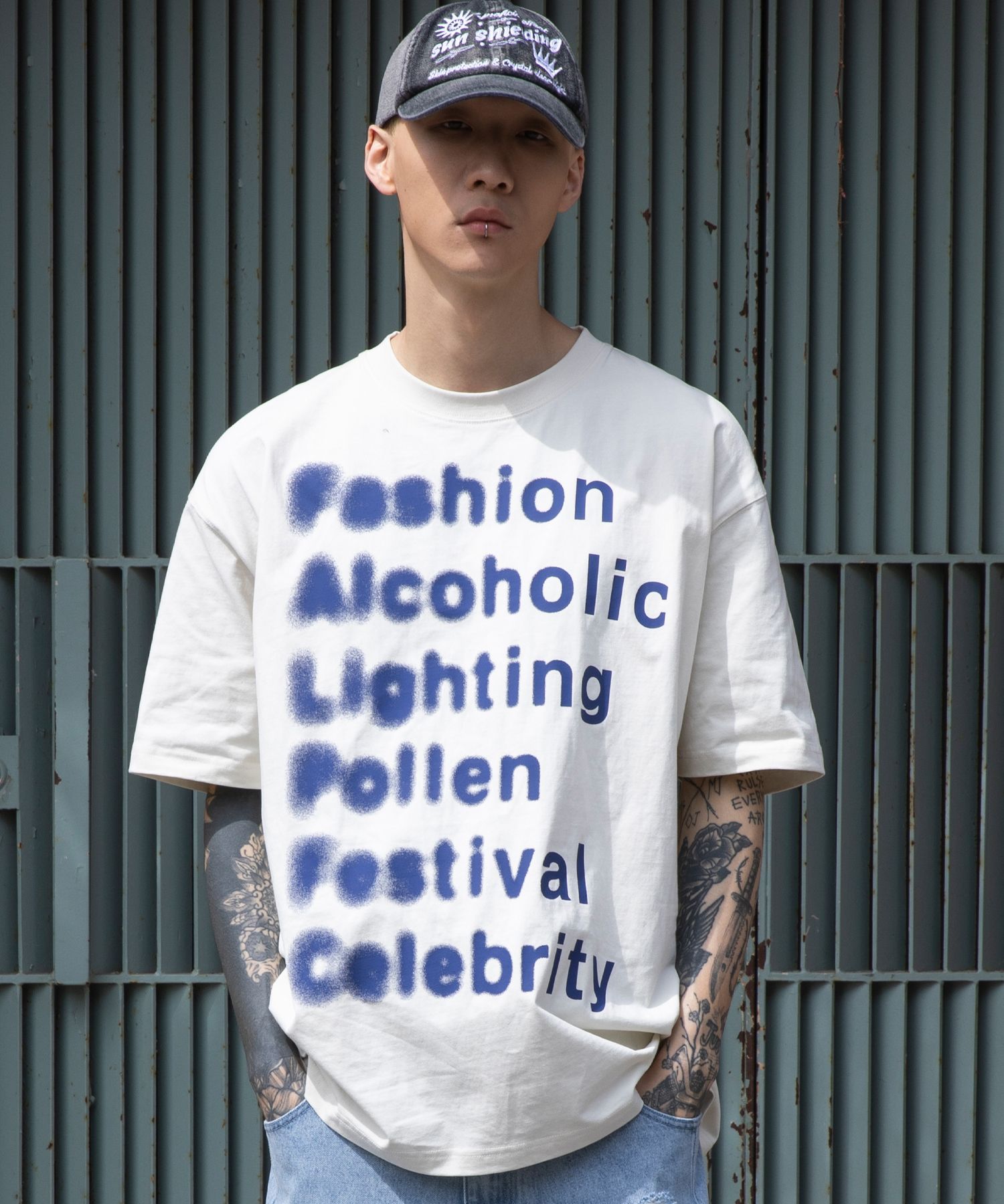 トップスその他 XTONZ XTT087 Festival Short Sleeve T-Shirt KHAKI XTT087KH MUSINSA | XTONZ XTT087 Festival Short-Sleeved T-Shirt (KHAKI)