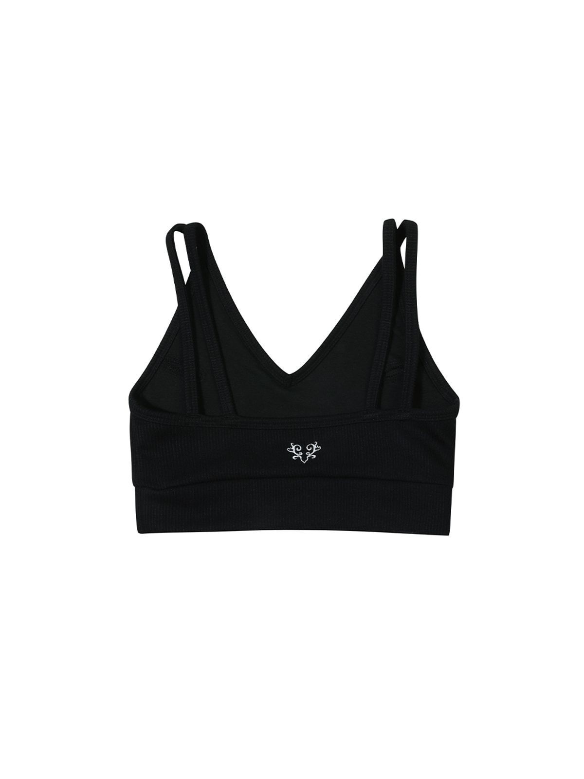 와이이이엘(YEEL) LOGO DOUBLE STRAP BRALETTE BLACK