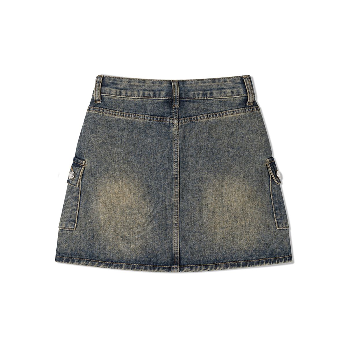 모아(MOAA) 랙 카고 미니 스커트 (WASHED JEAN)