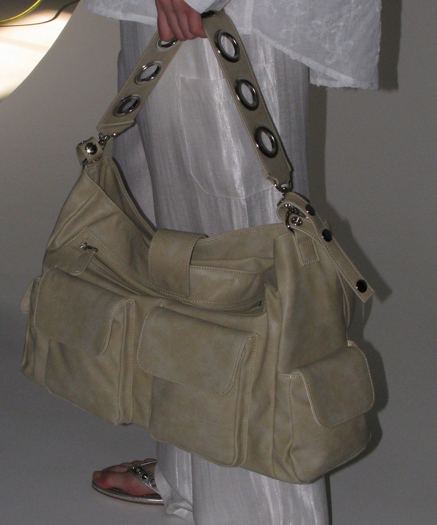 MUSINSA | PARTIMENTO WOMEN Vintage Pocket Bucket Bag_Dusty