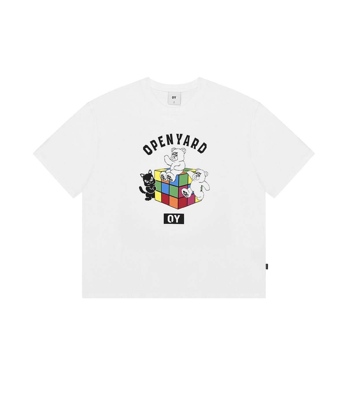오픈야드(오와이)(OPENYARD(OY)) CUBE ODOLLY&BLACKCAT T-WHITE