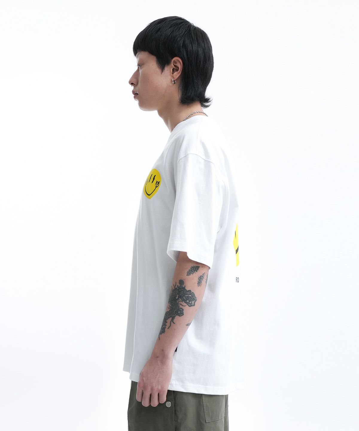 오픈야드(오와이)(OPENYARD(OY)) SMILE LOGO T-WHITE