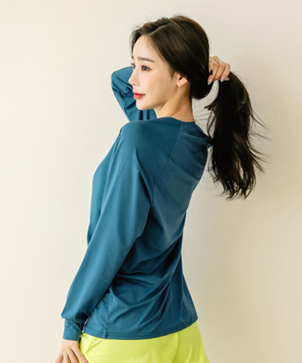 튜브트리(TUBE TREE) 여성용 베이직 루즈핏 긴팔 래쉬가드 B603 코랄블루