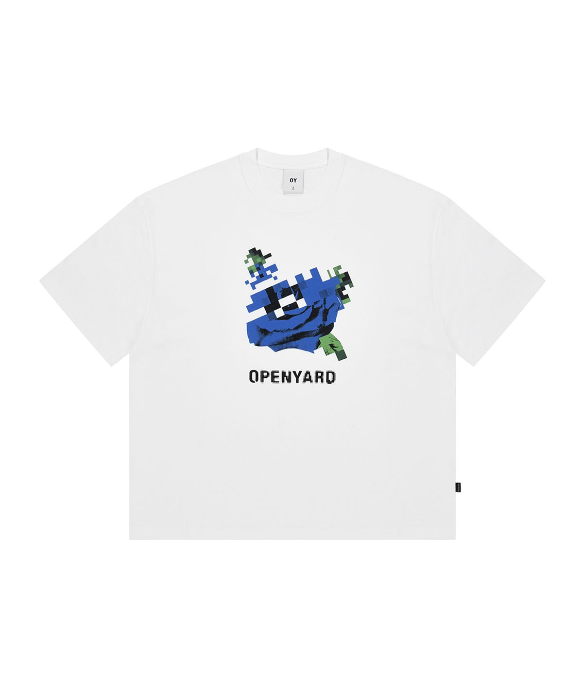오픈야드(오와이)(OPENYARD(OY)) PIXEL FLOWER T-WHITE