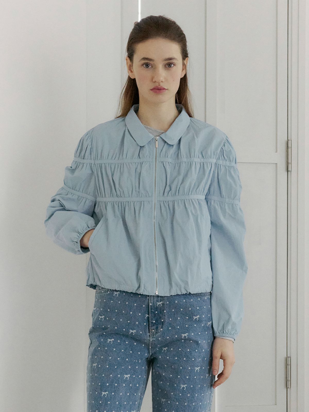 오더먼트 바이 보카바카(OTHEMENT BY VOCAVACA) Shirring Blouson Jumper VC2573JP501V_6color