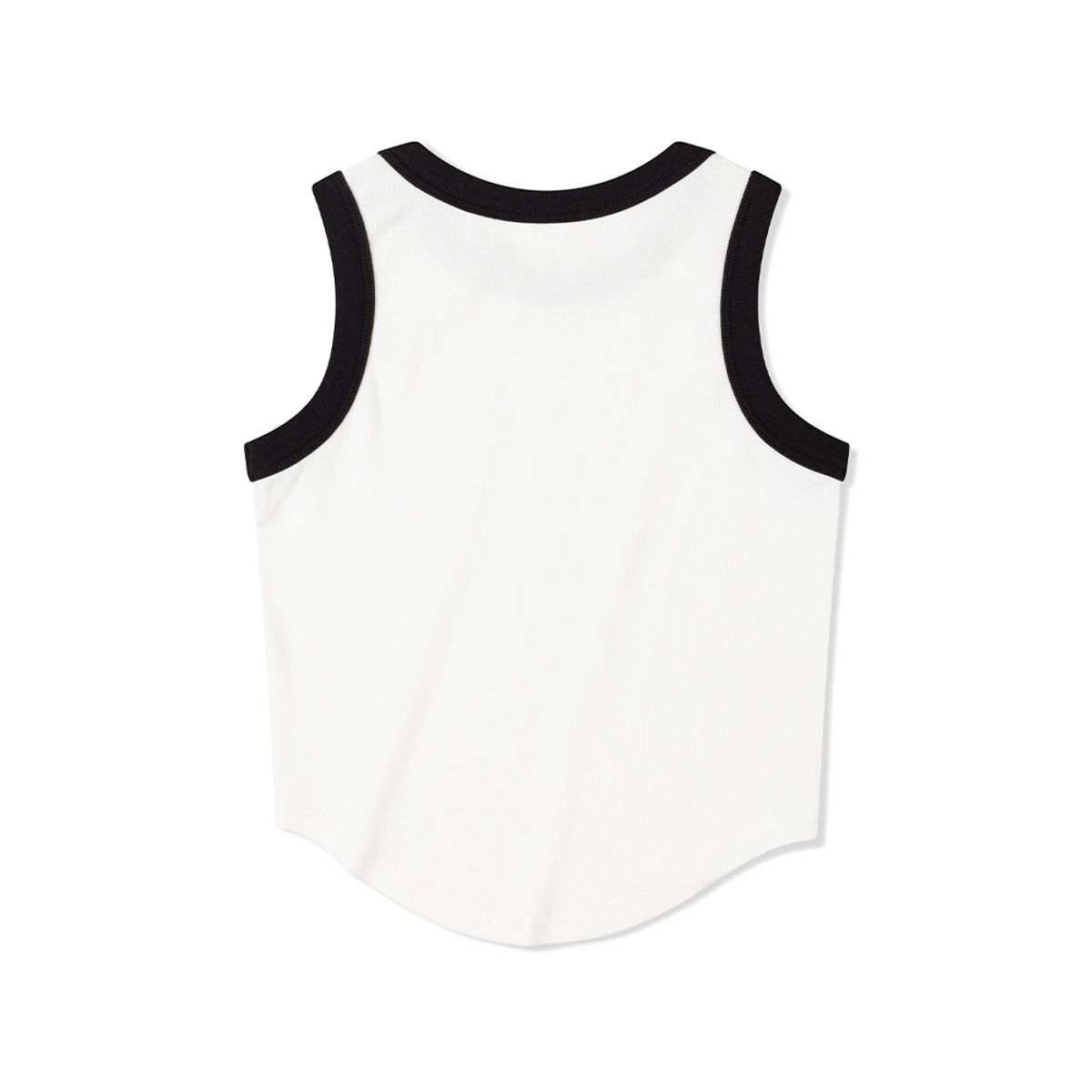 모아(MOAA) 파이핑 슬리브 리스 (WHITE)