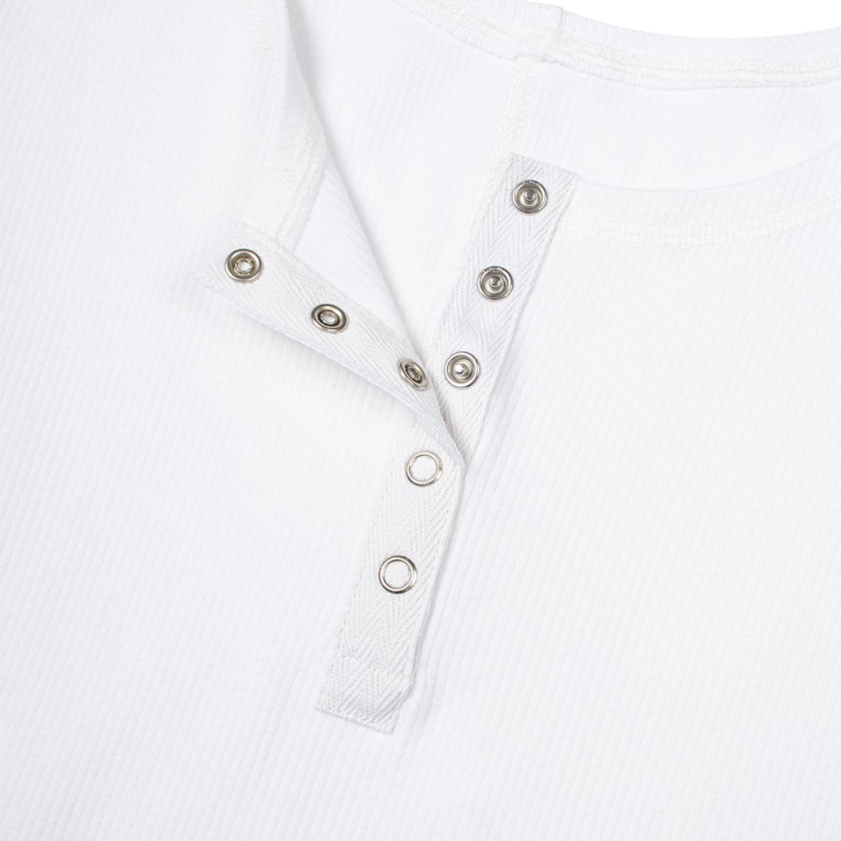 모아(MOAA) 헨리넥 숏 슬리브 (WHITE)