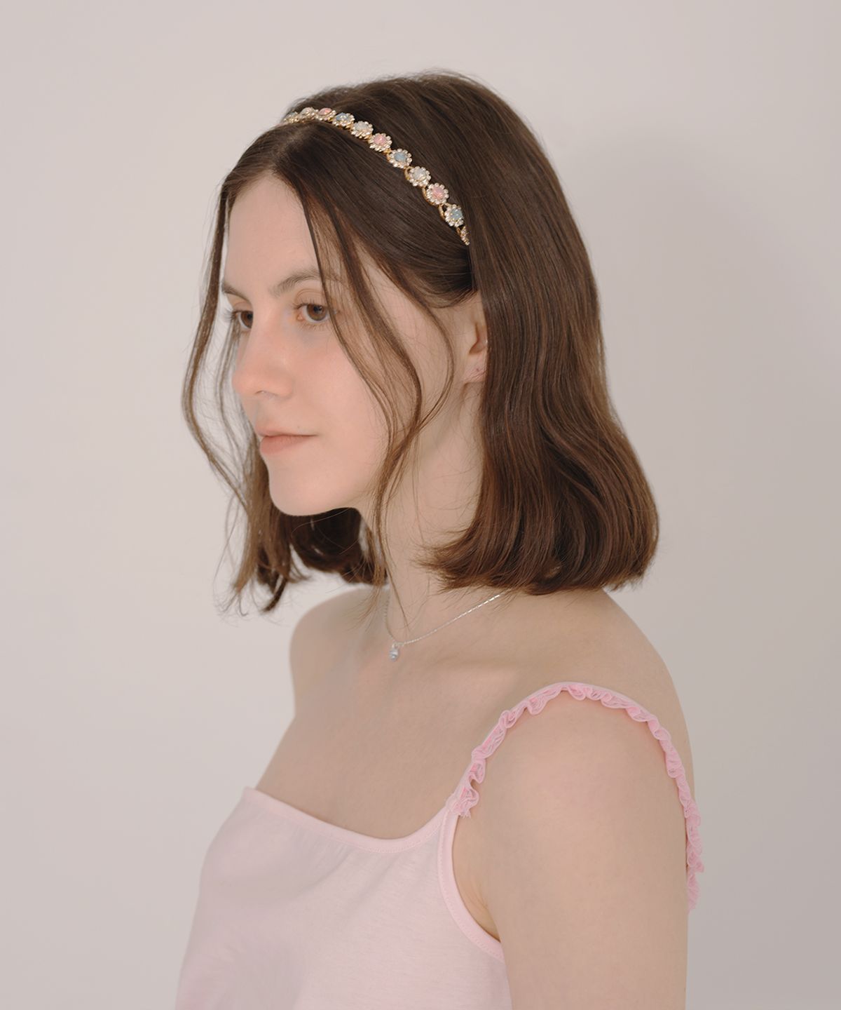 아이스가든에이오공팔(ICE GARDEN A.508) Crystal Embellished Hair Band