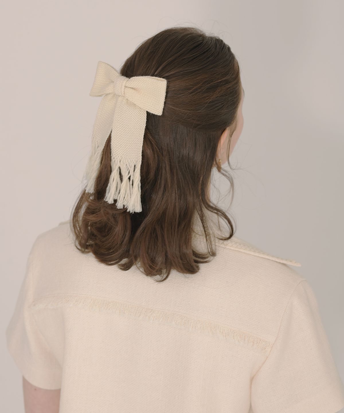 아이스가든에이오공팔(ICE GARDEN A.508) Fringe Detail Ribbon Hairpin