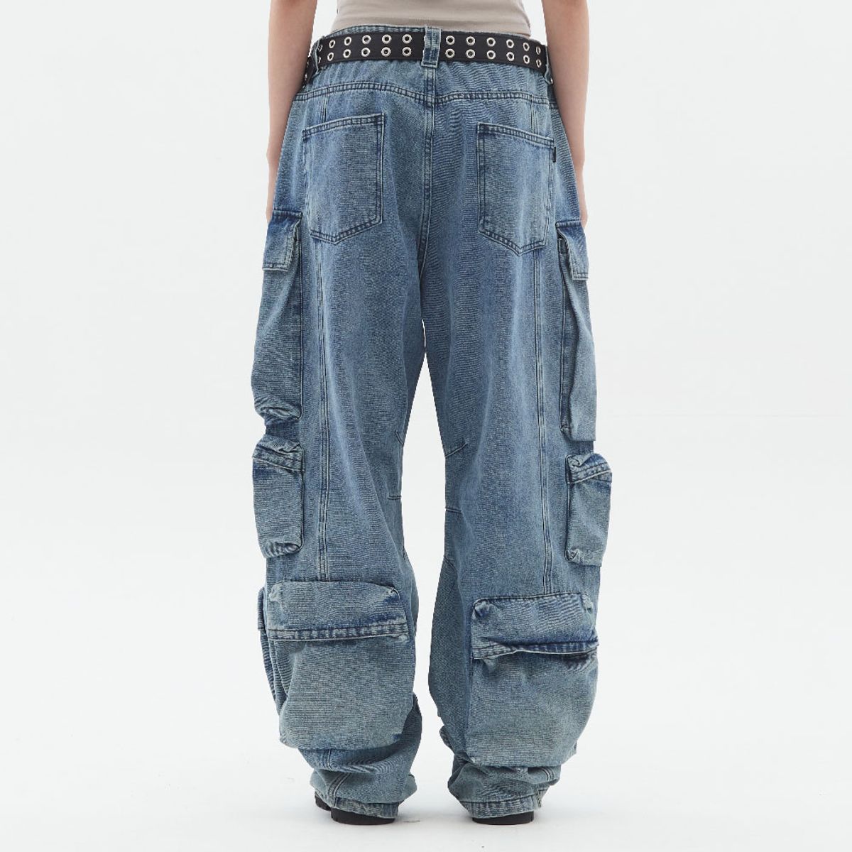 도미넌트(DOMINANT) Denim Ten pocket cargo pants_Blue