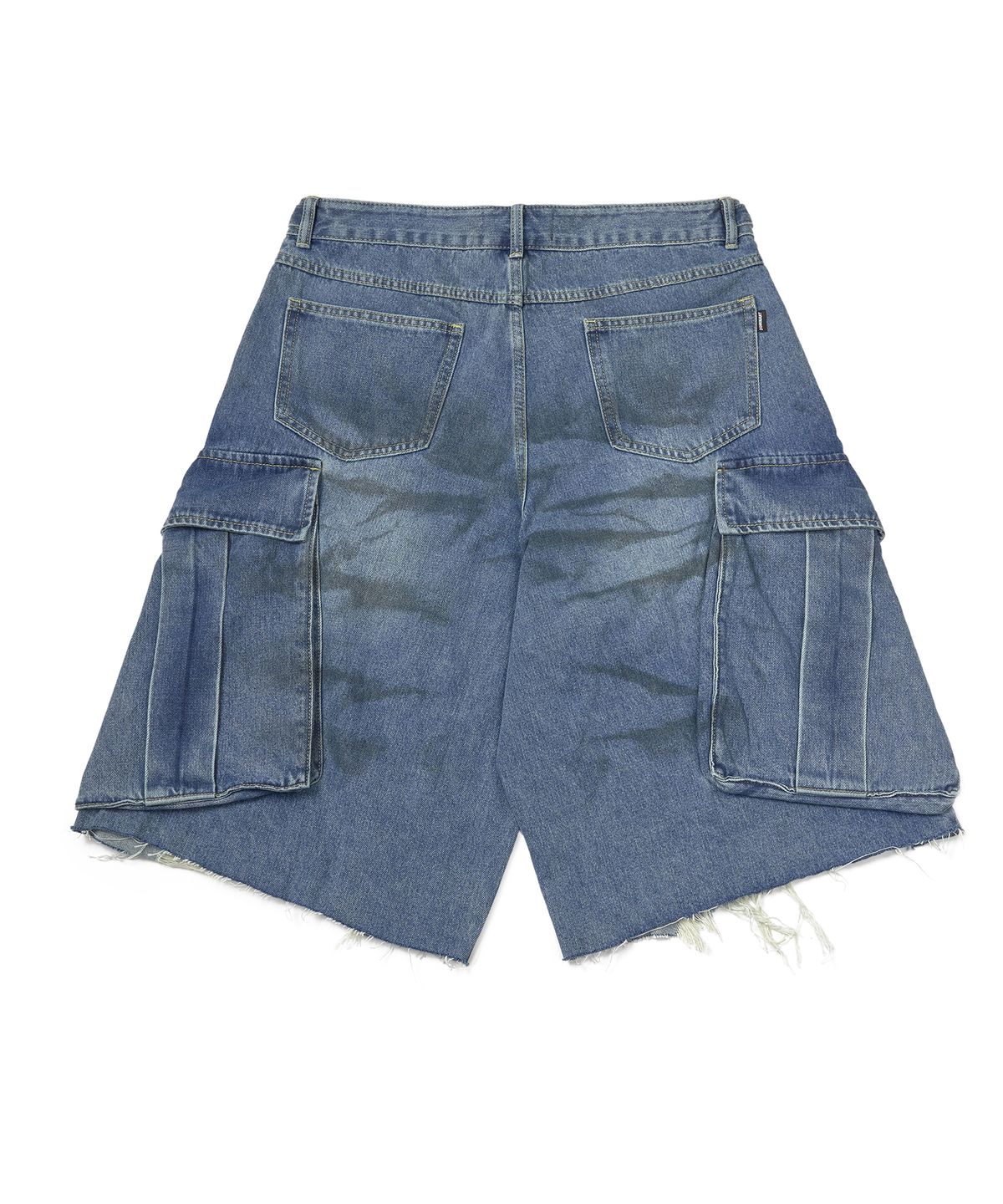 도미넌트(DOMINANT) Dirty wide bermuda pants_Denim blue