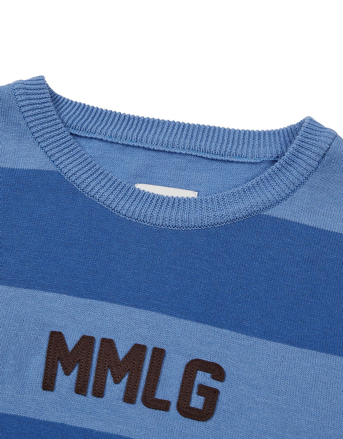 엠엠엘지(MMLG) [Mmlg] BLOCK STRIPE HF KNIT (BLUE)
