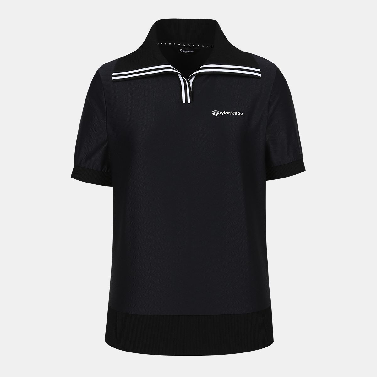 테일러메이드 어패럴(TAYLORMADE APPAREL) 여성 자가드 니트 카라 반팔 티셔츠 T8031TN6141-199