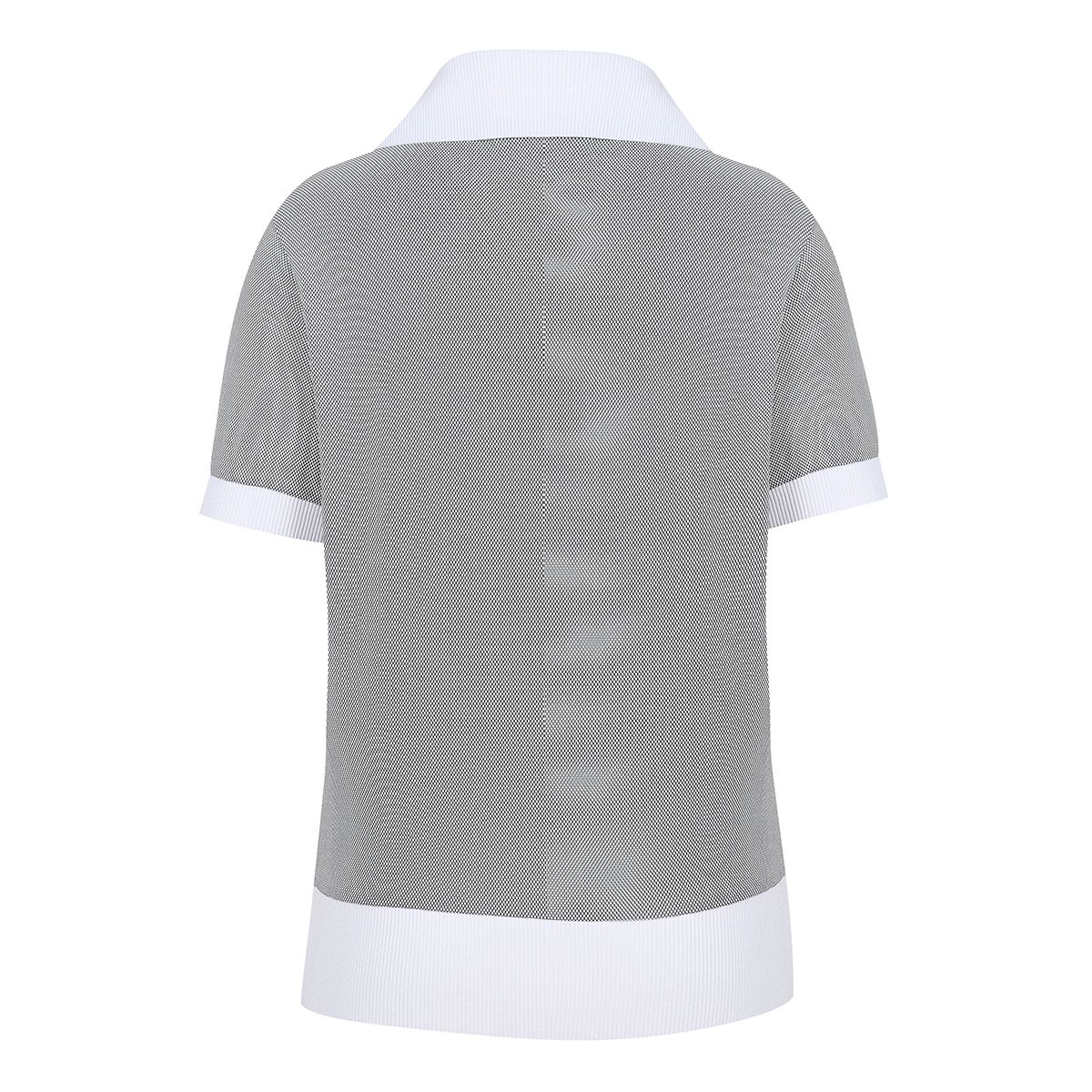 테일러메이드 어패럴(TAYLORMADE APPAREL) 여성 자가드 니트 카라 반팔 티셔츠 T8031TN6141-100
