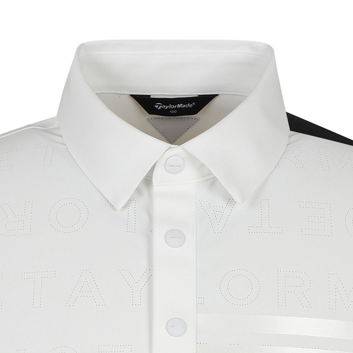 테일러메이드 어패럴(TAYLORMADE APPAREL) 남성 고주파 전판 펀칭 카라 반팔 티셔츠 T8031TN2144-100