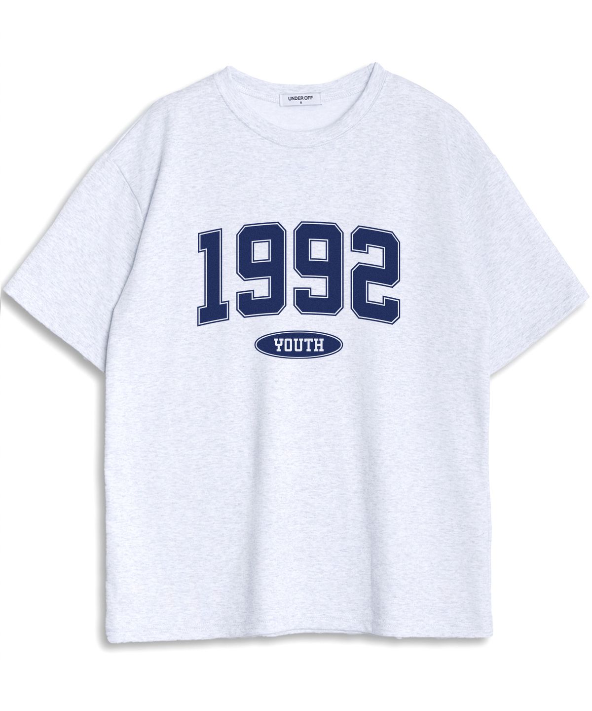 언더오프(UNDEROFF) 오버핏 크루넥 1992 반팔 티셔츠 블랙
