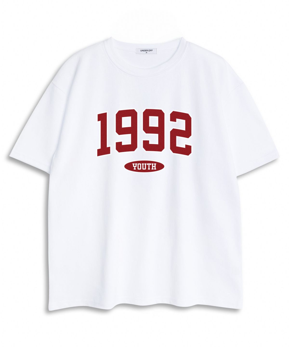 언더오프(UNDEROFF) 오버핏 크루넥 1992 반팔 티셔츠 블랙