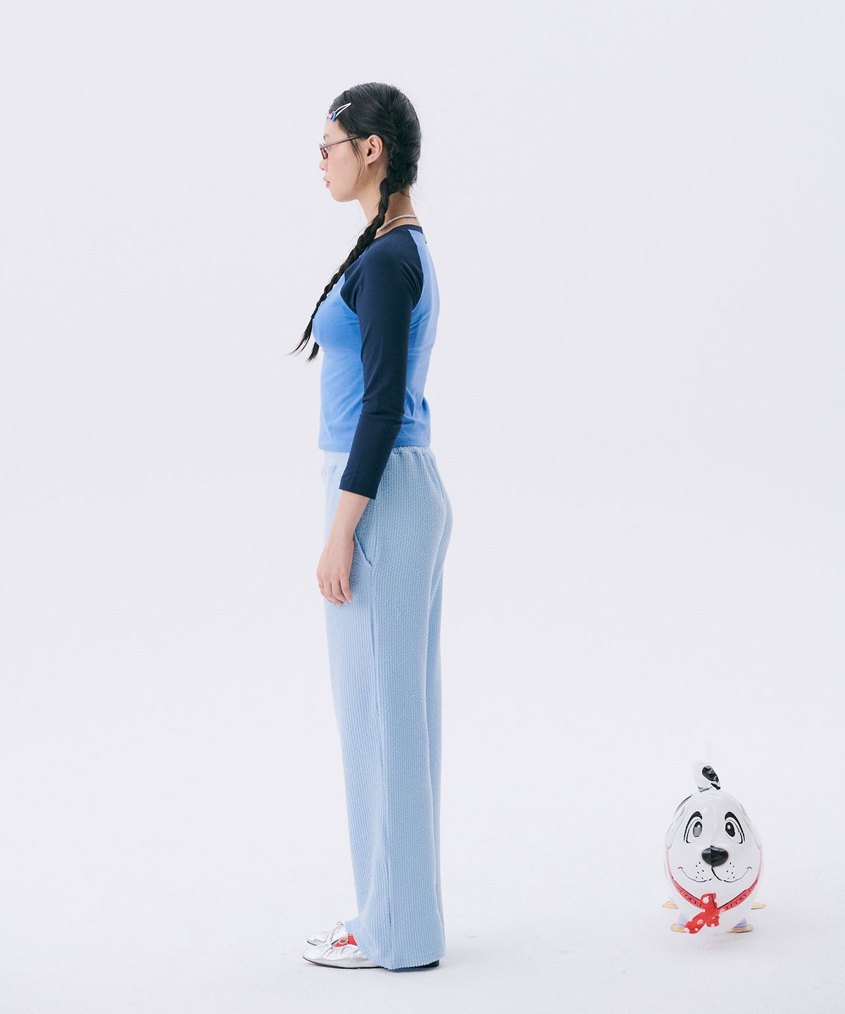 준준스페이스(JUNEJUNE SPACE) Frill Banding Pants_Light Blue (프릴 밴딩 팬츠_라이트 블루)