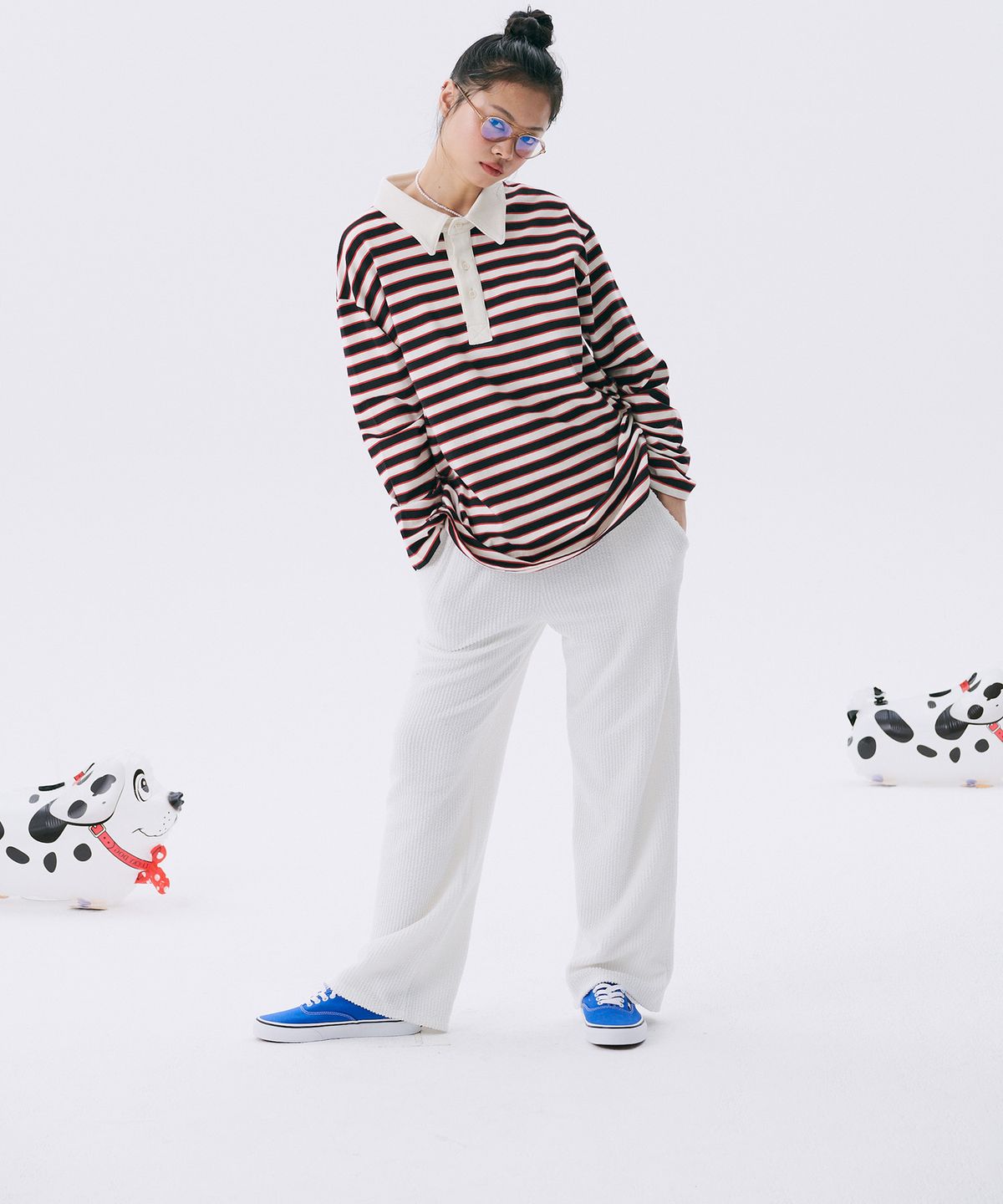 준준스페이스(JUNEJUNE SPACE) Frill Banding Pants_White (프릴 밴딩 팬츠_화이트)