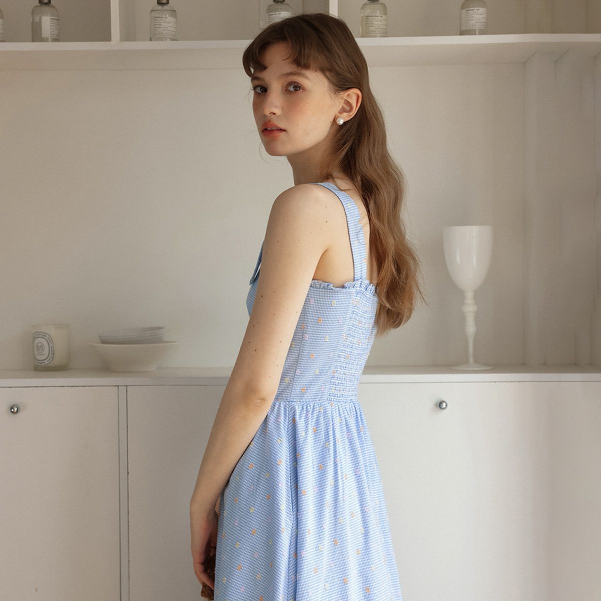 던드롭(DUNDROP) DD_Polka dot tube dress