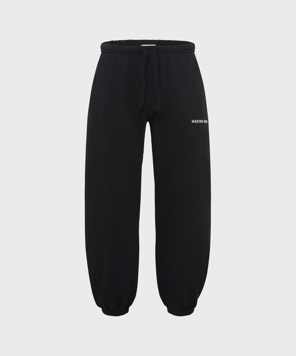 마린 세르(MARINE SERRE) (U) 오가닉 코튼 프린트 플리스 조깅 팬츠 블랙 ORGANIC COTTON FLEECE JOGGING PANTS BLACK