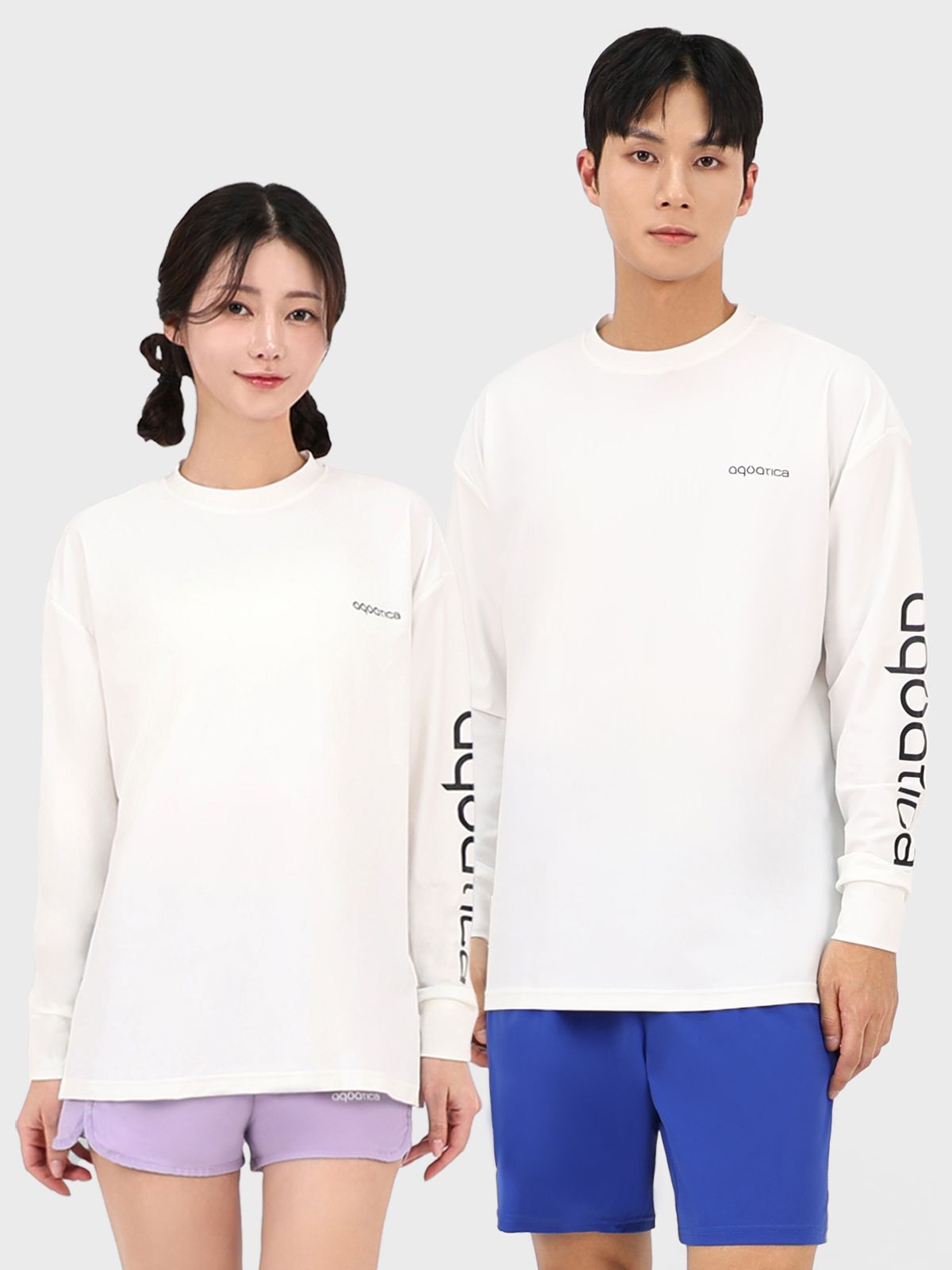 아쿠아티카(AQUATICA) 루즈핏 유니섹스 롱슬리브 AQAUTS24001 상의단품 3종세트