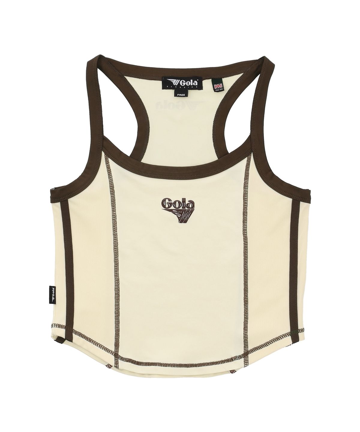 골라(GOLA) W TAPE POINT SLEEVELESS [CREAM]