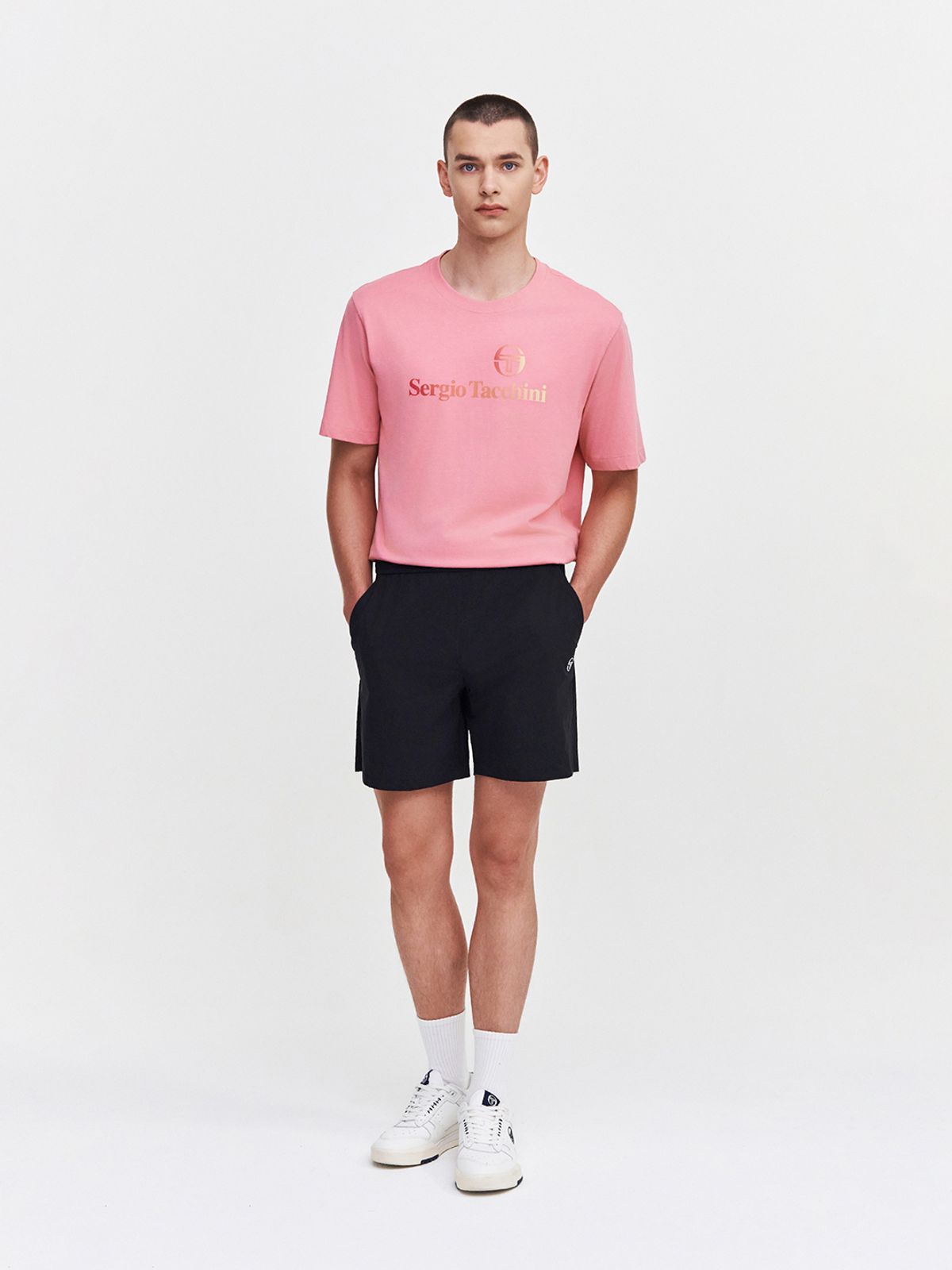 세르지오 타키니(SERGIO TACCHINI) M 데일리 반팔 티셔츠 (Pink)