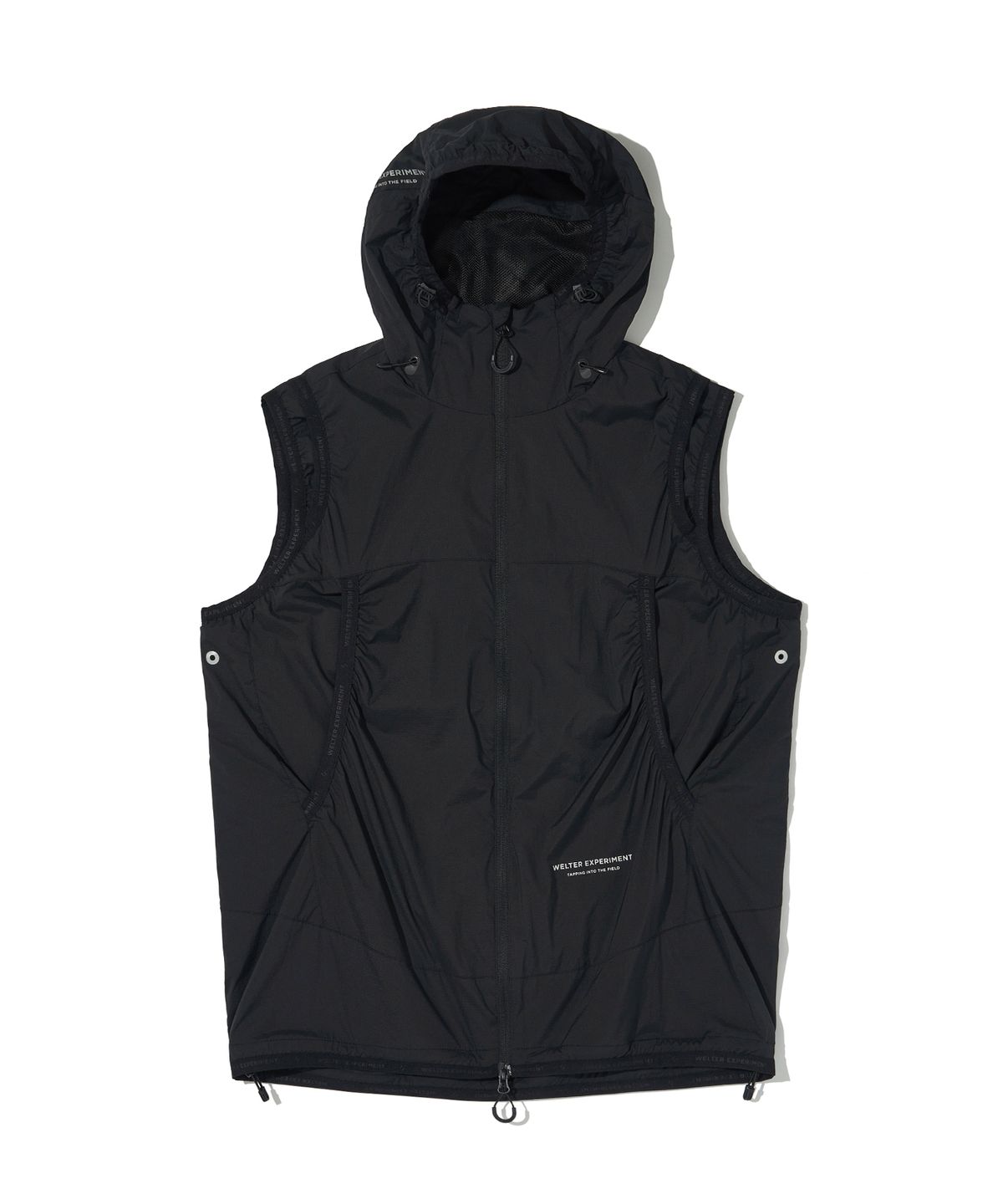 웰터 익스페리먼트(WELTER EXPERIMENT) DETACHABLE LIGHT WINDBREAKER_BLACK_WOL061