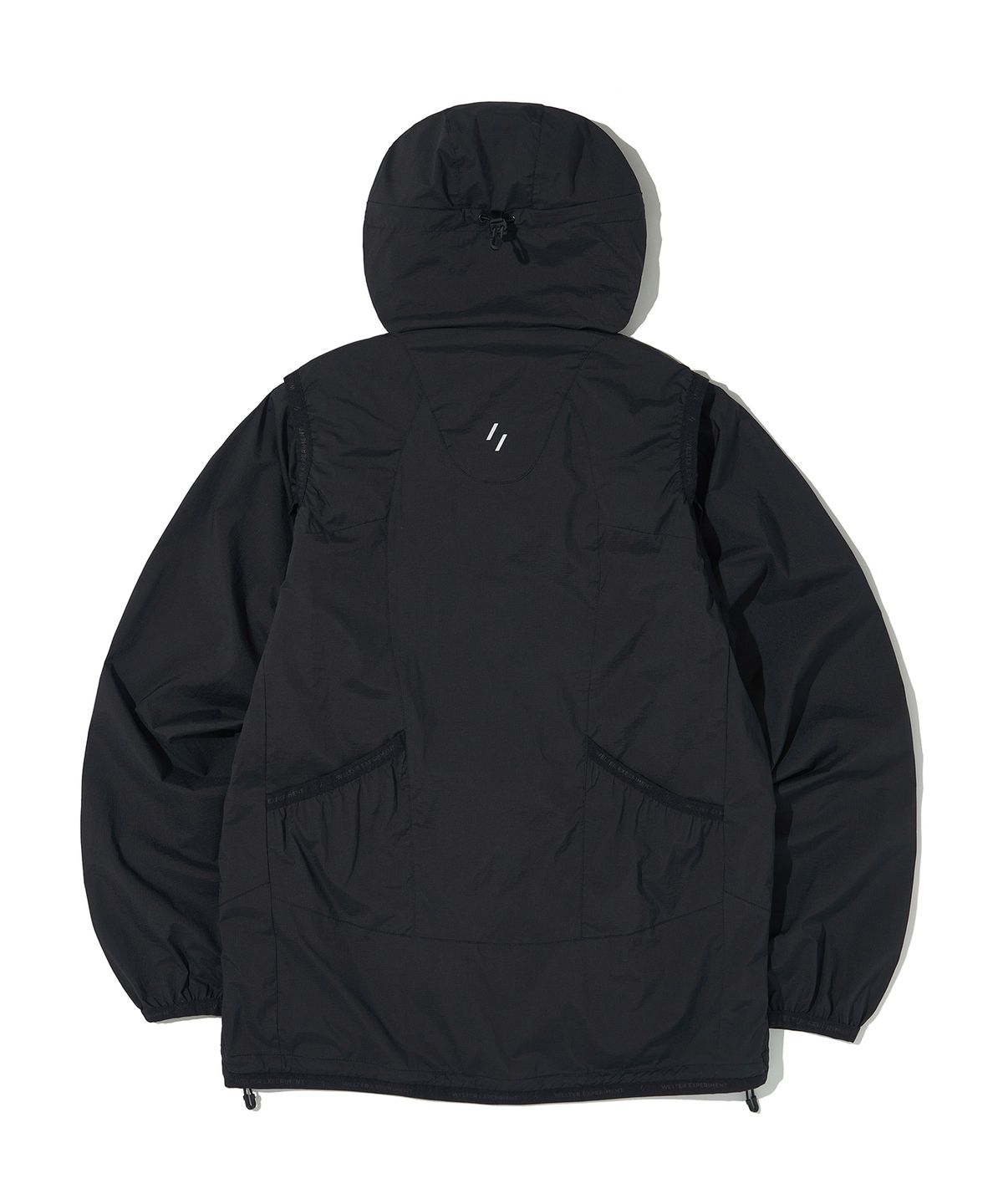 웰터 익스페리먼트(WELTER EXPERIMENT) DETACHABLE LIGHT WINDBREAKER_BLACK_WOL061