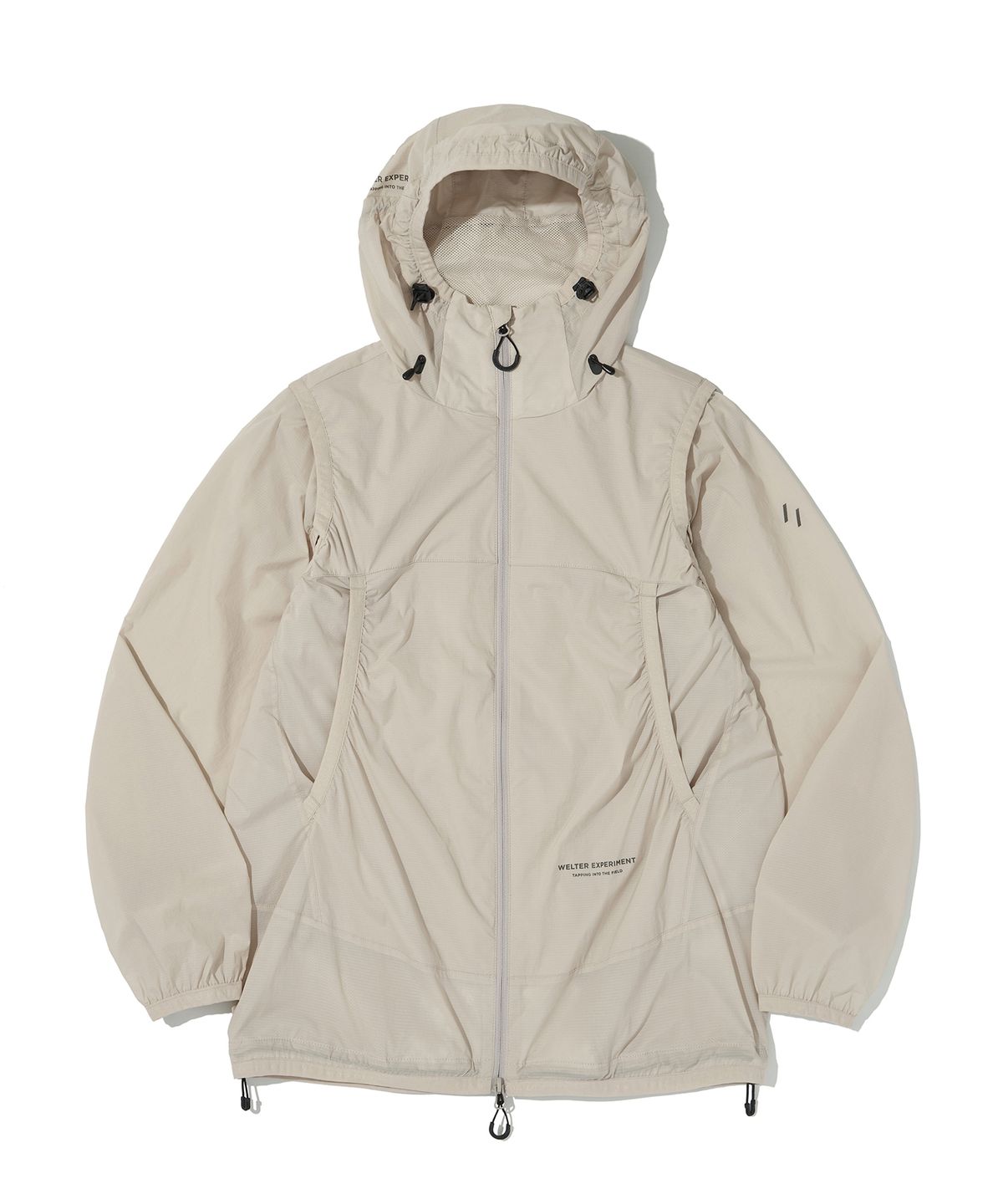 웰터 익스페리먼트(WELTER EXPERIMENT) DETACHABLE LIGHT WINDBREAKER_CREAM_WOL062