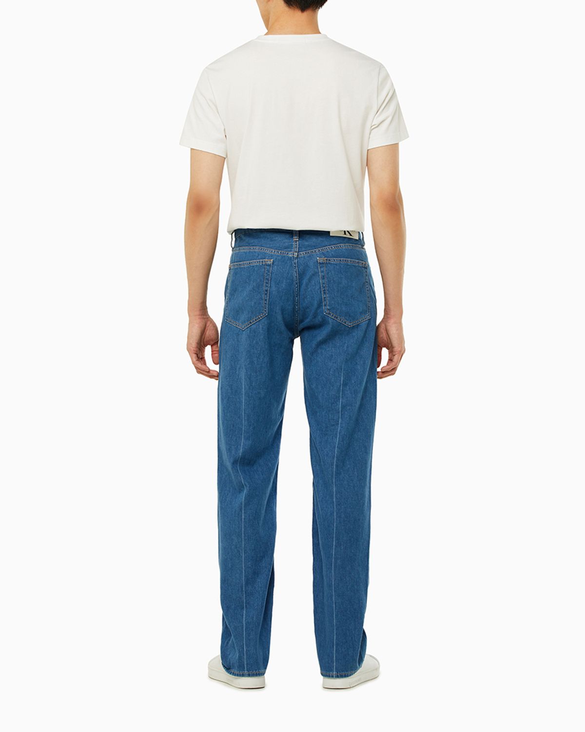 캘빈클라인 진(CALVIN KLEIN JEANS) 남 미드블루 90s 스트레이트핏 미드블루 린넨 데님 J325419 1A4