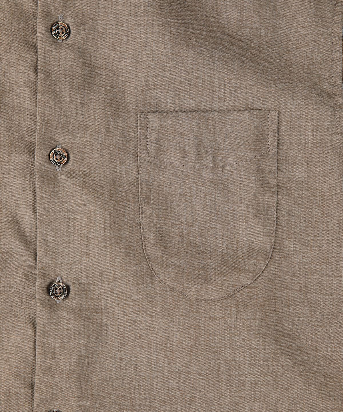빠니깔레(PANICALE) 베이지 포켓 리넨 블렌드 반소매 셔츠
