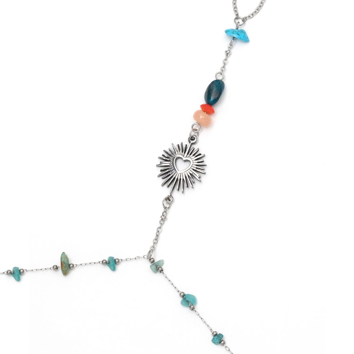 킴지수(KIMZISU) Chain Link Ring Bracelet - Heart _ BLUE