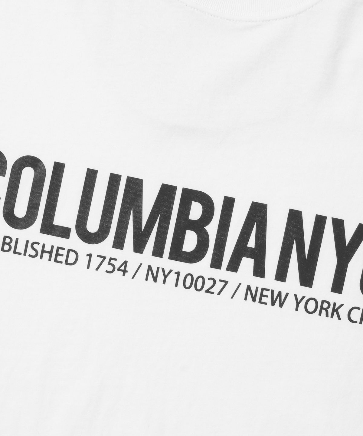 컬럼비아 유니버시티(COLUMBIA UNIVERSITY) NYC BLACK SERIES S/S T-SHIRTS 화이트