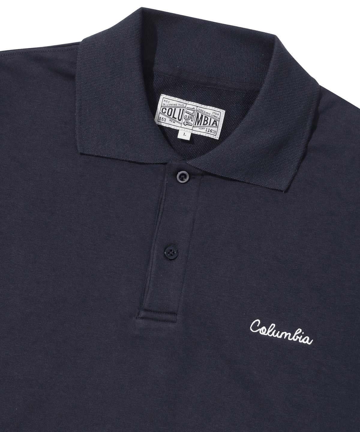 컬럼비아 유니버시티(COLUMBIA UNIVERSITY) CLASSIC LOGO S/S COLLAR T-SHIRTS 크라운네이비