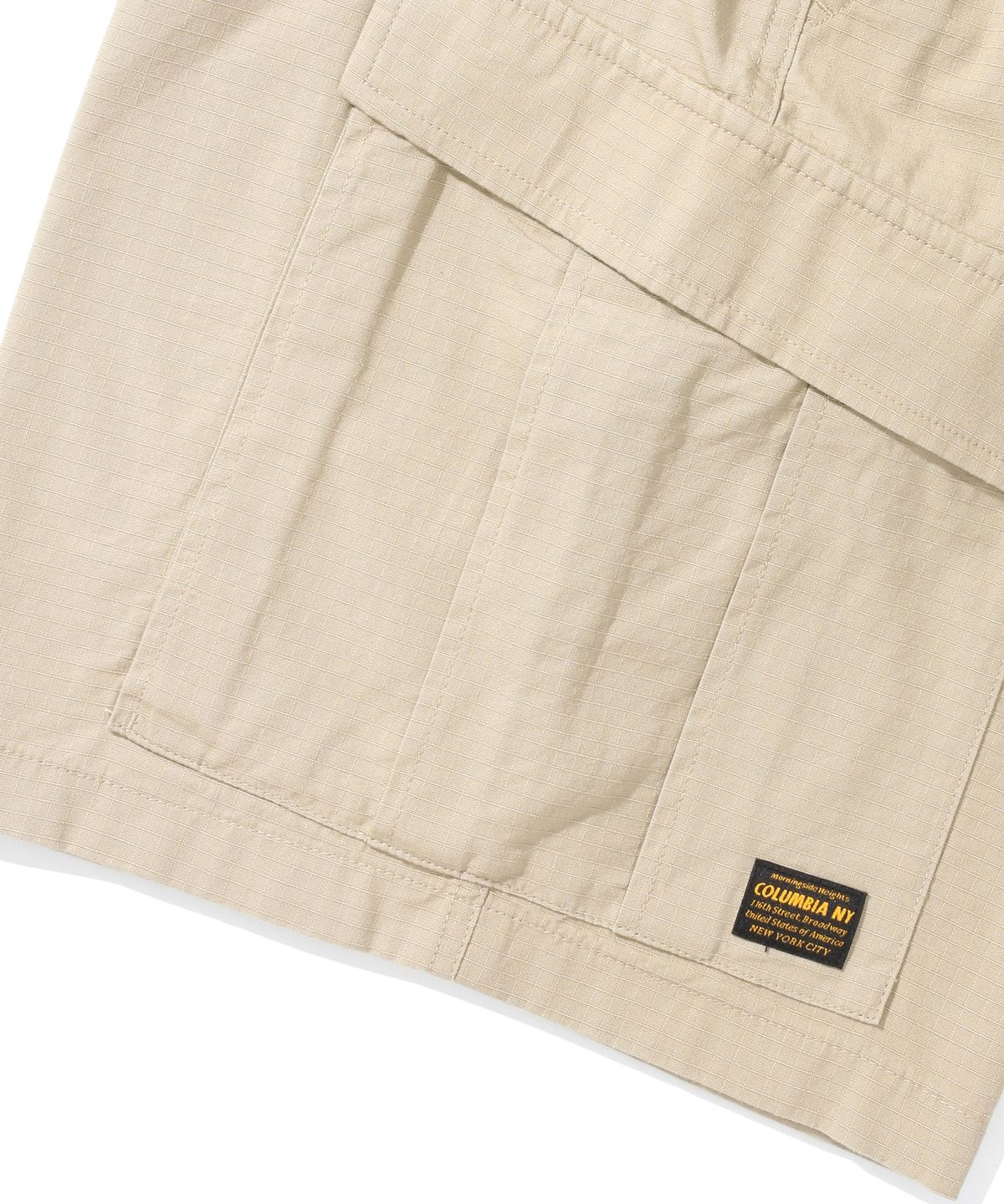 컬럼비아 유니버시티(COLUMBIA UNIVERSITY) M-LABEL LOOSE-FIT RIBSTOP POCKET SHORTS PANTS 헤리티지베이지