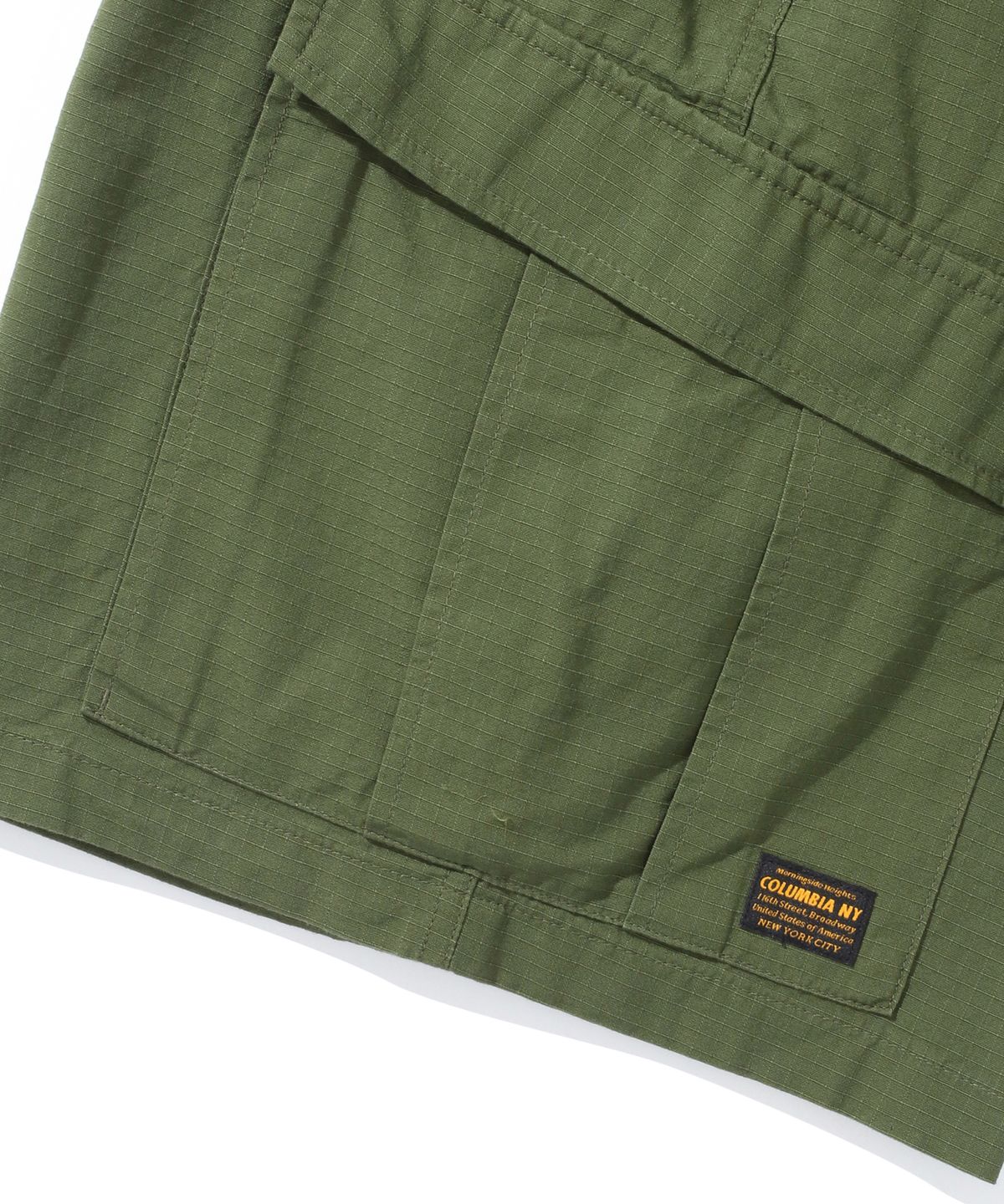 컬럼비아 유니버시티(COLUMBIA UNIVERSITY) M-LABEL LOOSE-FIT RIBSTOP POCKET SHORTS PANTS 헌터카키