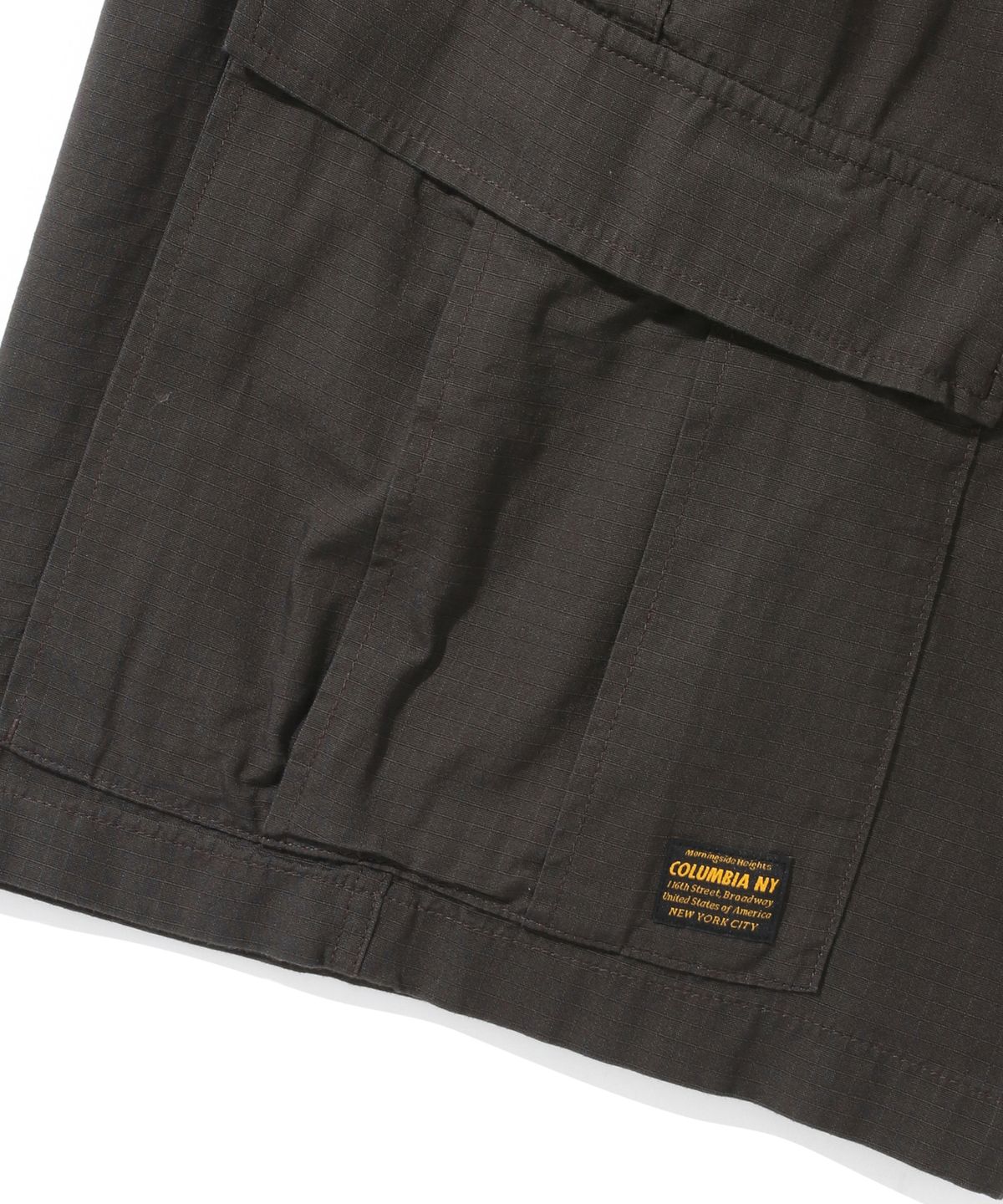 컬럼비아 유니버시티(COLUMBIA UNIVERSITY) M-LABEL LOOSE-FIT RIBSTOP POCKET SHORTS PANTS 슬레이트블랙