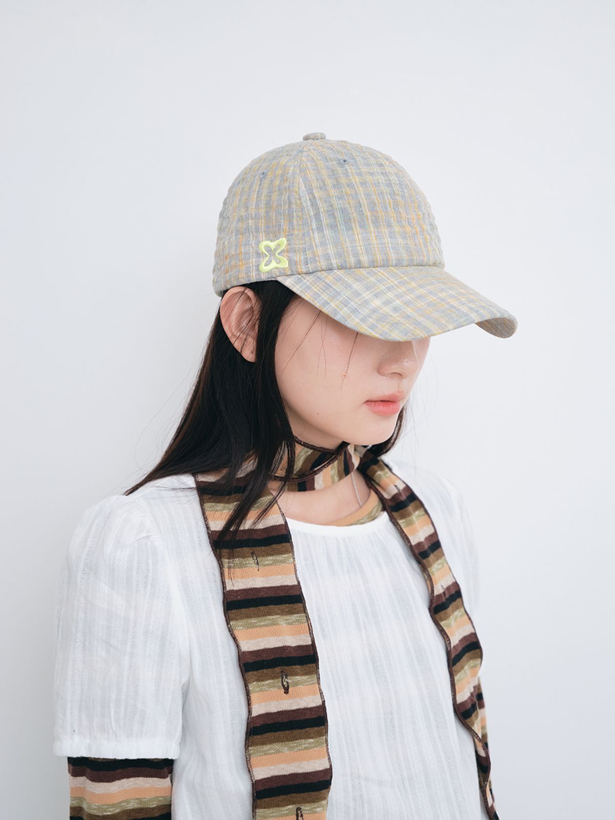 무음(MUWM) 럭키 루키 볼캡 Lucky Rookie Ball Cap (Yellow check)