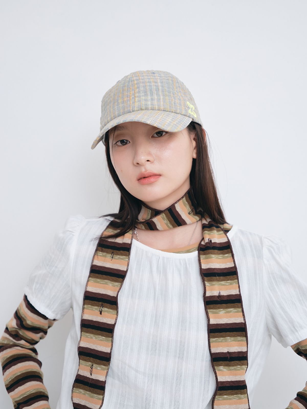 무음(MUWM) 럭키 루키 볼캡 Lucky Rookie Ball Cap (Yellow check)