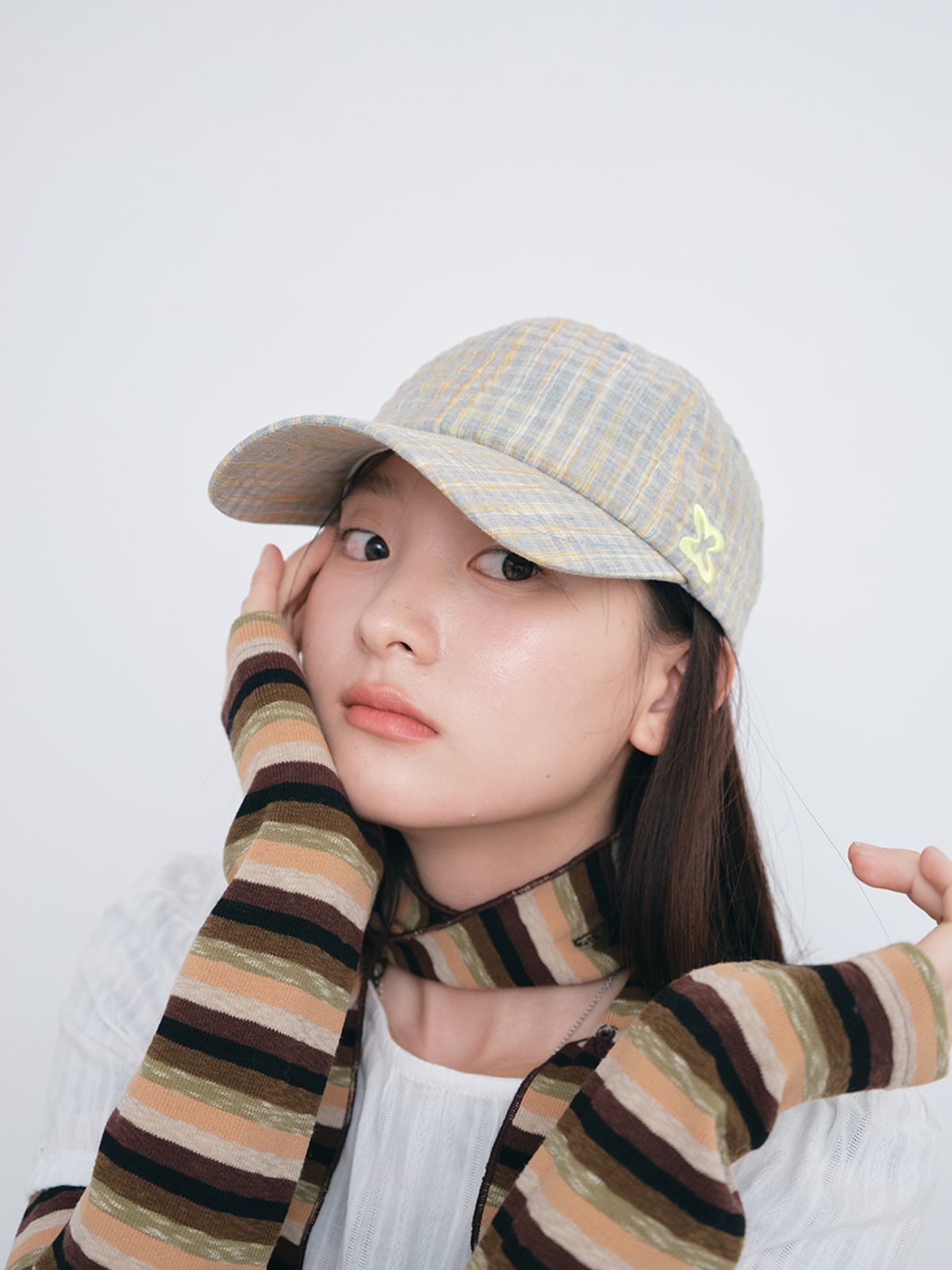 무음(MUWM) 럭키 루키 볼캡 Lucky Rookie Ball Cap (Yellow check)