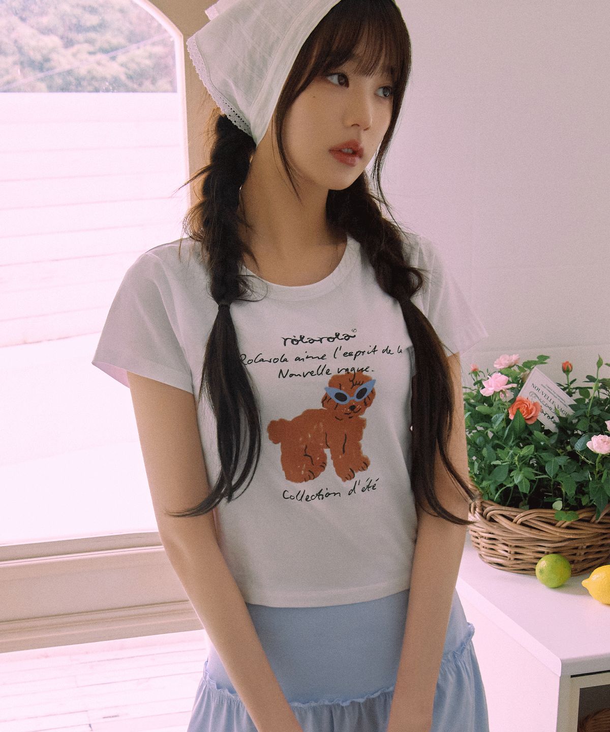 로라로라(ROLAROLA) ROLA SUNGLASSES PUPPY T-SHIRT WHITE