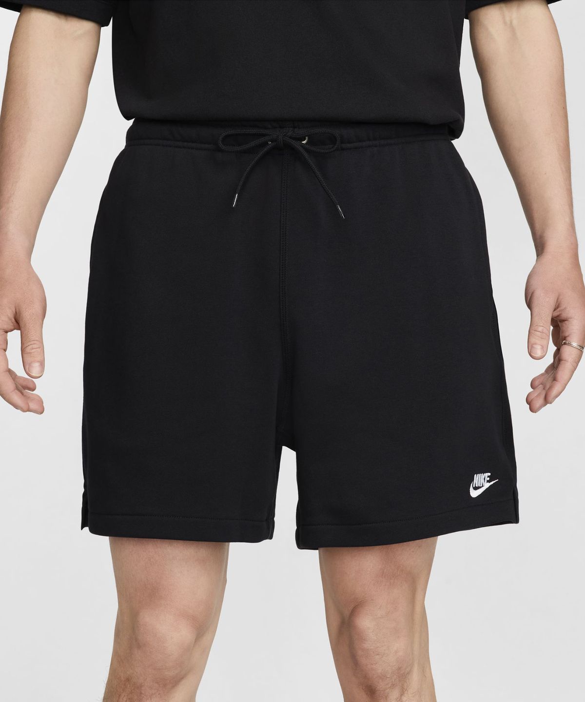 나이키(NIKE) 클럽 프렌치 테리 플로우 쇼츠 M - 블랙:블랙:화이트 / FN3521-010