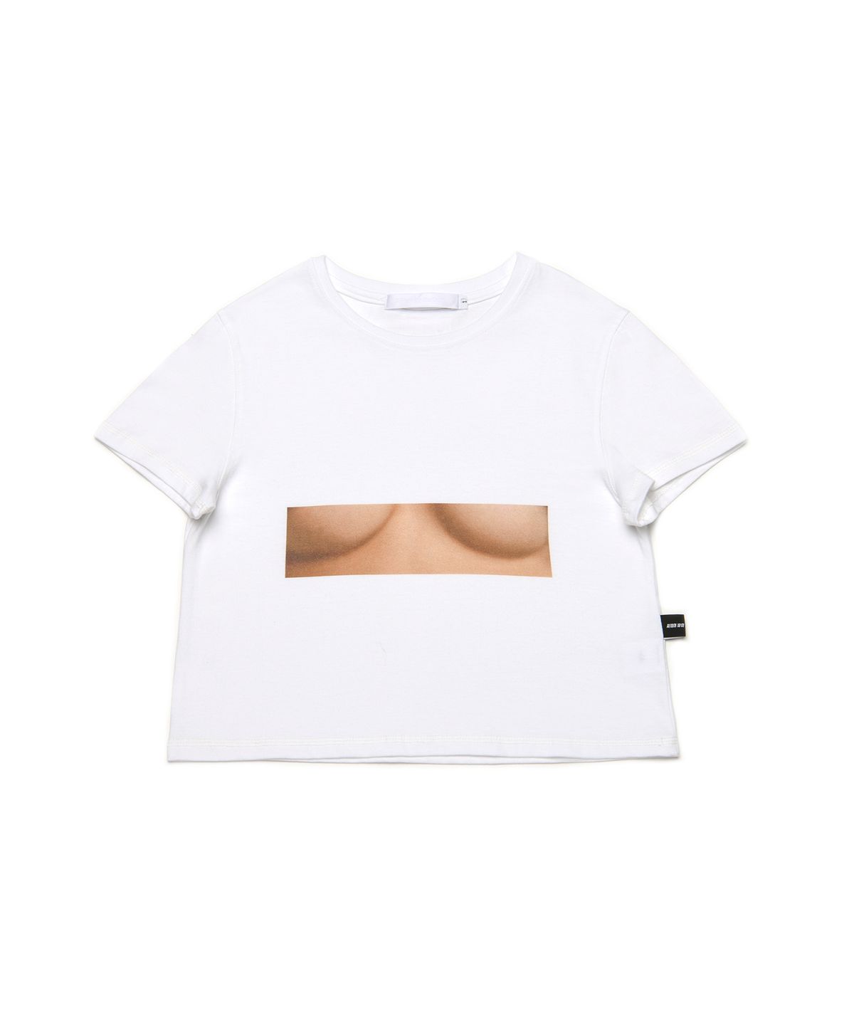 씨웨어 바이 더 지니어스(C WEAR BY THE GENIUS) 페이크 언더붑 크롭 티셔츠