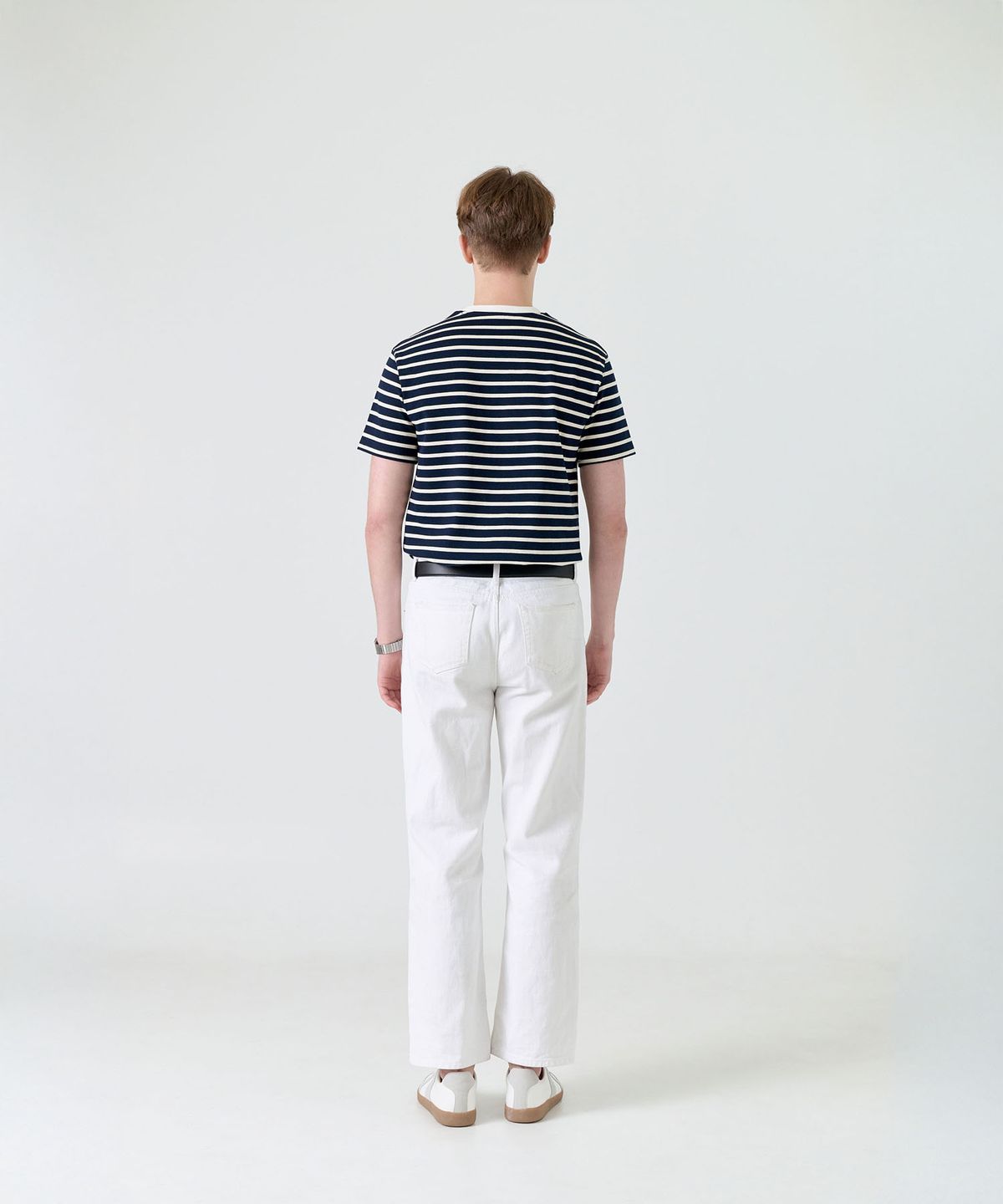 제마 에르베 르 코티디앙(ZEMA ÉLEVER LE QUOTIDIEN) Oldew Striped T-Shirt - Navy (올듀 스트라이프 티셔츠)